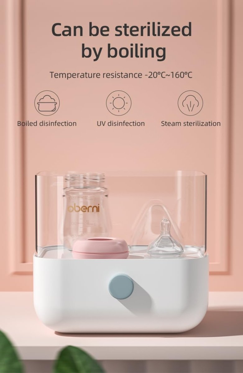 Anti - Colic Glass Baby Bottle, 5oz/150ml with Natural Response Slow Flow Beast - Like Nipple for 0 - 3 Months Newborn Babies Milk Feeding, Pink/2 Pack - LittleTreasures