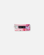 Athletic Headband Gradient Pink Printed Big Flowers - LittleTreasures