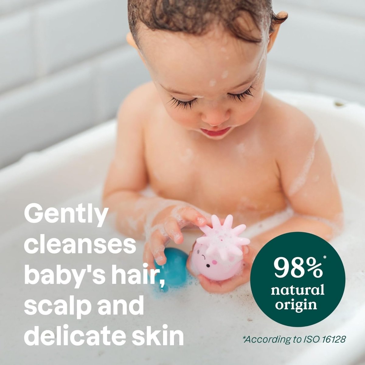 ATTITUDE 2 - in - 1 Hair and Body Foaming Baby Wash, Made in Canada, EWG Verified Shampoo Soap, Dermatologically Tested, Made with Naturally Derived Ingredients, Vegan, Sweet Apple, 295 mL - LittleTreasures