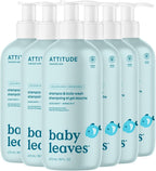 ATTITUDE Baby 2 - in - 1 Shampoo and Body Wash, Made in Canada, EWG Verified, Dermatologically Tested, Vegan, Pear Nectar, 473 mL - LittleTreasures
