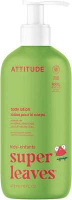 ATTITUDE Body Lotion for Kids, Made in Canada, EWG Verifed Moisturizer, Dermatologically Tested, Plant and Mineral Based Cream, Vegan, Watermelon & Coco, 473 mL - LittleTreasures