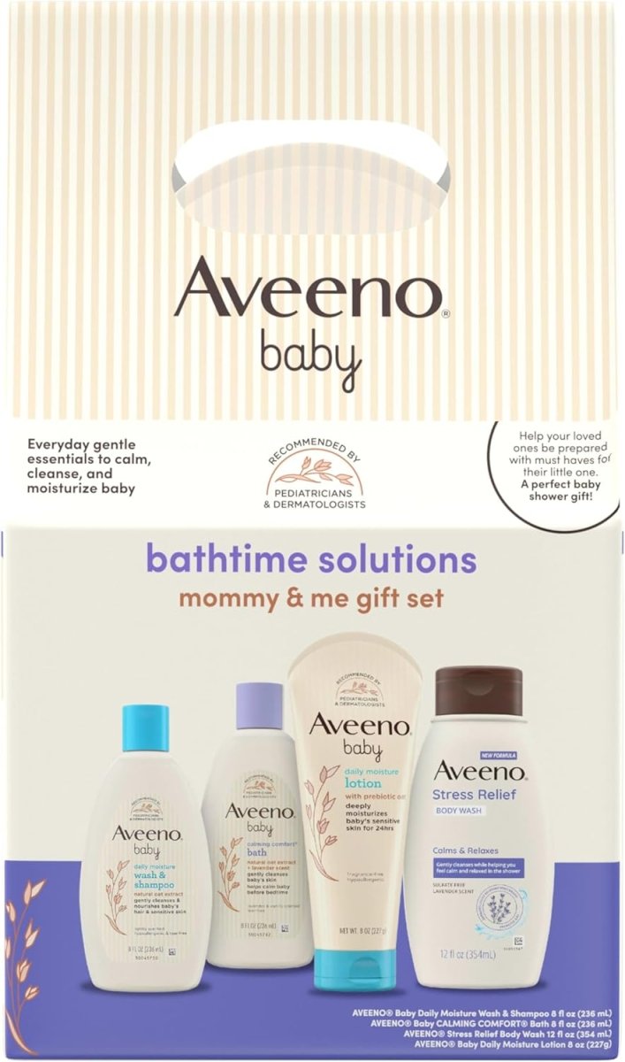 Aveeno Baby Daily Bath Time Solutions Gift Set To Prevent Dry Skin - LittleTreasures