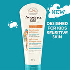 Aveeno Kids Face & Body Gel Cream, Prebiotic Oat Moisturizer, Hypoallergenic Lotion, Sensitive Skin Body Cream, 227 mL - LittleTreasures