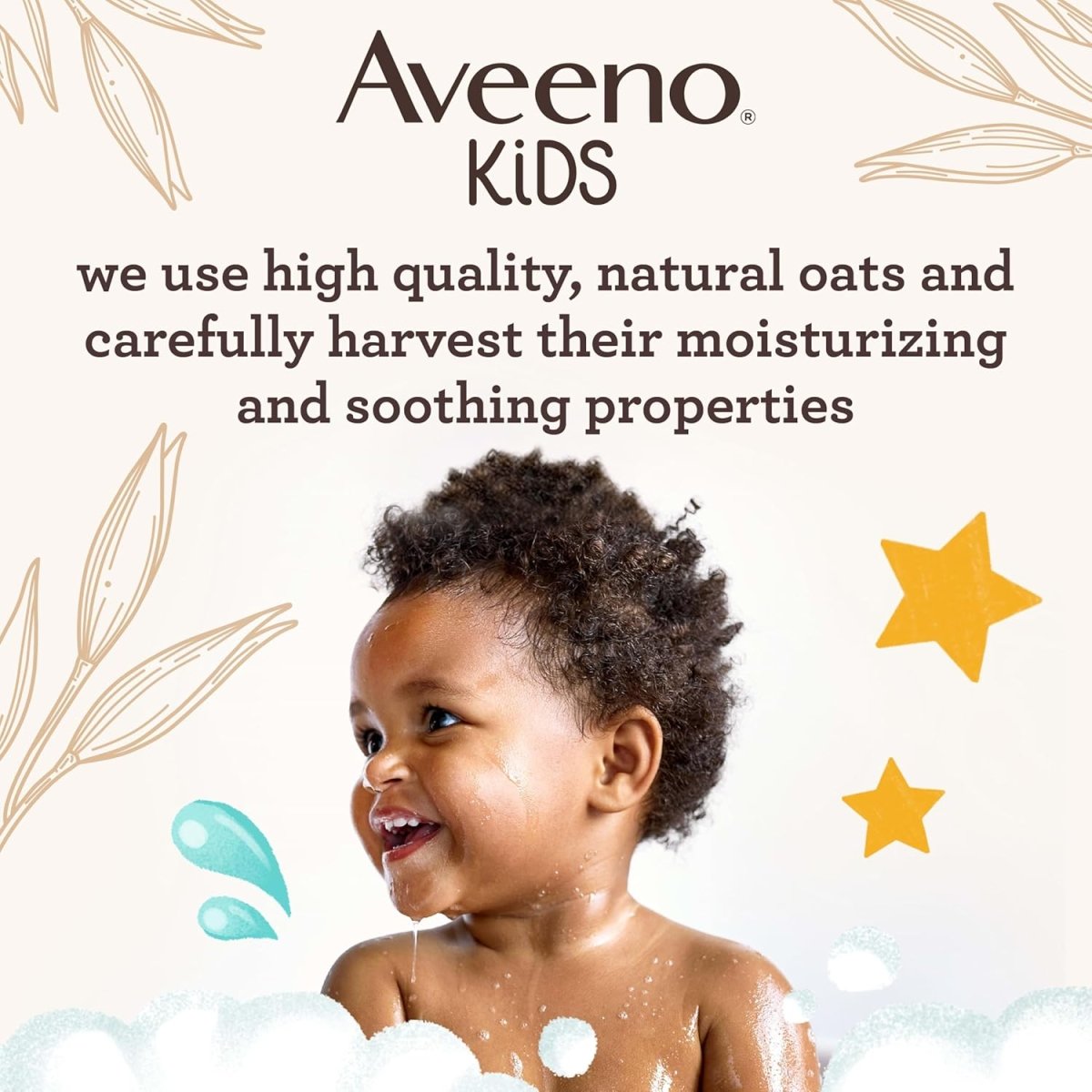 Aveeno Kids Sensitive Skin Bubble Bath, Children's Bubble Bath for Sensitive Skin with Oat Extract, Kid's Bath Liquid Nourishes Dry Skin & Makes Big, Fluffy Bubbles for Bath Time Fun, Dye - Free, 567 mL - LittleTreasures