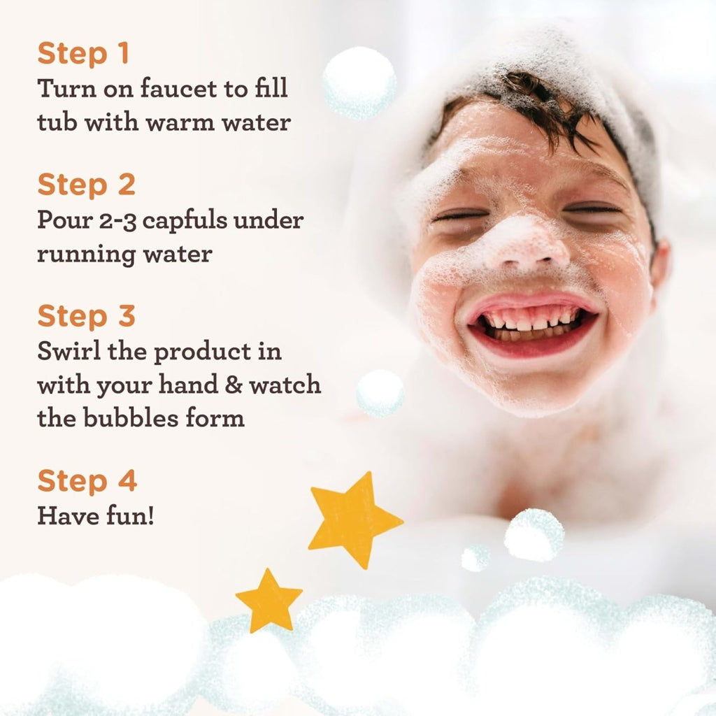 Aveeno Kids Sensitive Skin Bubble Bath, Children's Bubble Bath for Sensitive Skin with Oat Extract, Kid's Bath Liquid Nourishes Dry Skin & Makes Big, Fluffy Bubbles for Bath Time Fun, Dye - Free, 567 mL - LittleTreasures