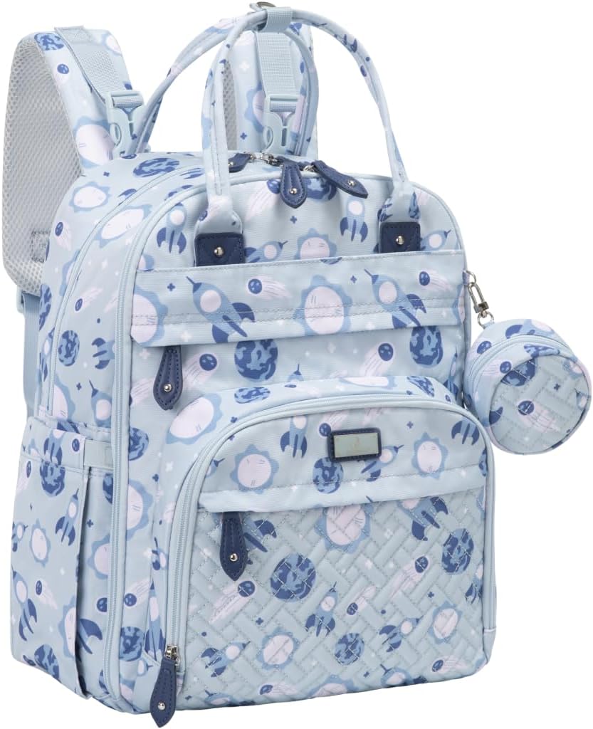 BabbleRoo Diaper Bag Backpack, Baby Essentials Travel Bag with Changing Pad, Stroller Straps & Pacifier Case - LittleTreasures