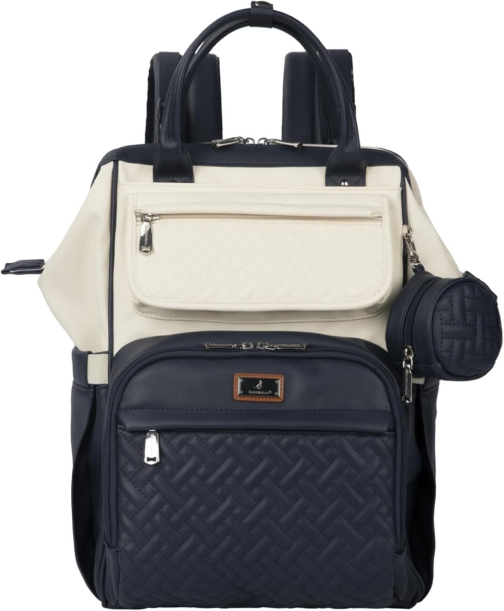 BabbleRoo Diaper Bag Backpack, Multifunction Nappy Changing Bag with Changing Pad, Stroller Straps & Pacifier Case - LittleTreasures