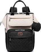 BabbleRoo Diaper Bag Backpack, Multifunction Nappy Changing Bag with Changing Pad, Stroller Straps & Pacifier Case - LittleTreasures