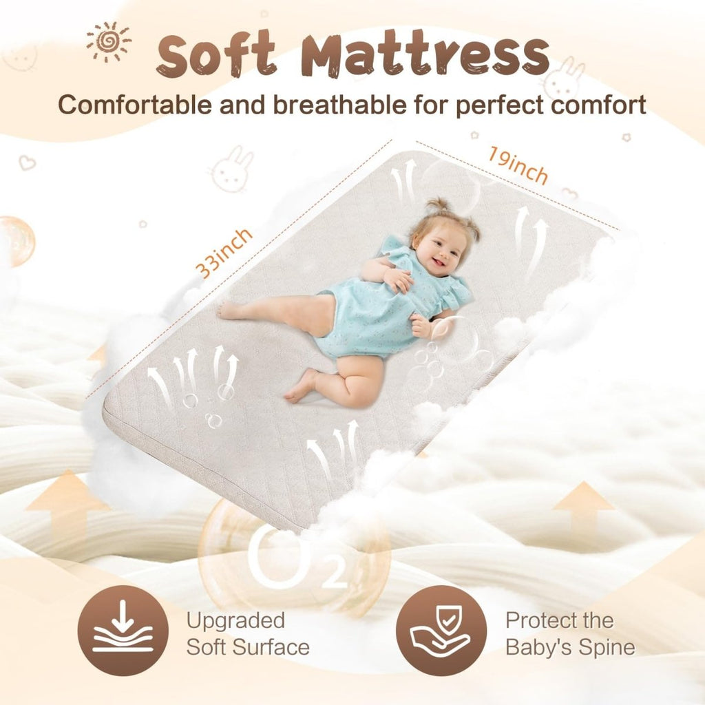 Baby Bassinet, Bedside Sleeper for Baby with Wheels and Storage Basket,All Mesh Portable Bassinet for Newborn,6 Height Adjustable Easy to Assemble Bedside Crib (Upgrade Grey) - LittleTreasures