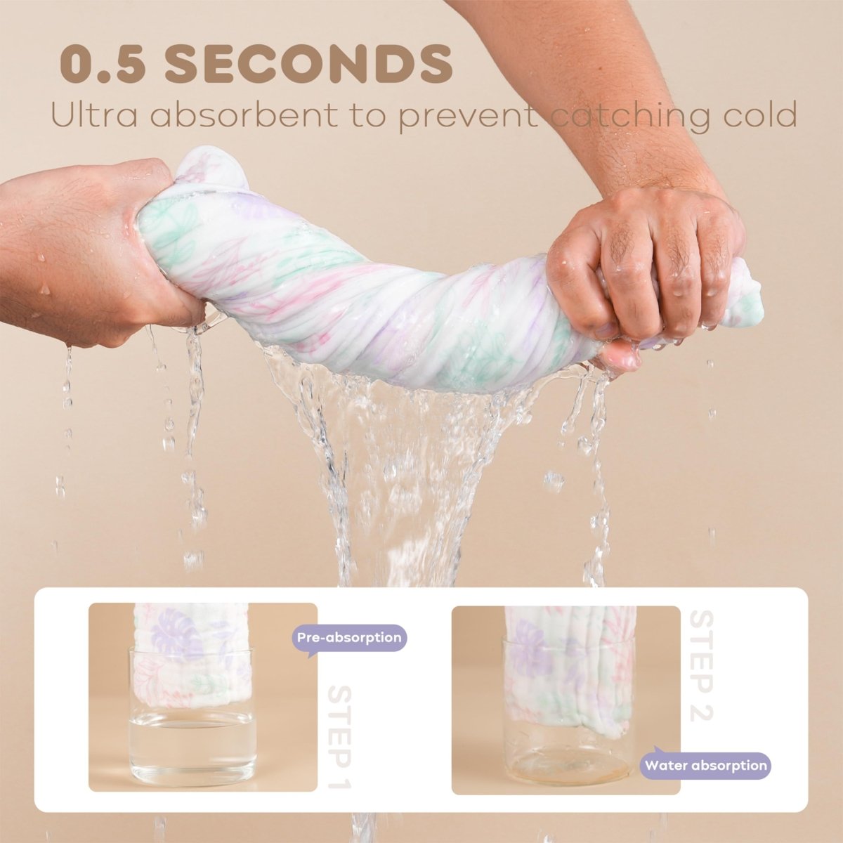 Baby Bath Towels, 100% Muslin Cotton Hooded Baby Towels for Newborn, Infant and Toddler, 2 Pack Soft and Absorbent Unisex Bath Essentials with Large 32x32Inch Size - LittleTreasures