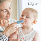 Baby Bliss 2 Pack Baby Toothbrush First Stage, 100% Food Grade Silicone Baby Tongue Cleaner Newborn Infant Toothbrush, Extra Soft Baby Finger Toothbrush, 0 Months + - LittleTreasures