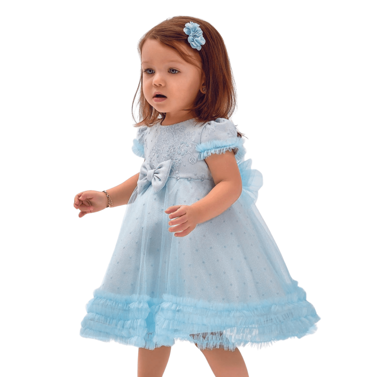 Baby Blue Girls Formal Dress - LittleTreasures
