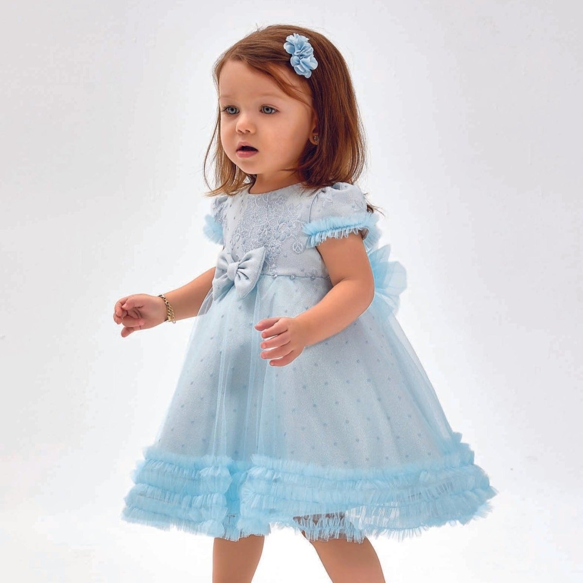 Baby Blue Girls Formal Dress - LittleTreasures