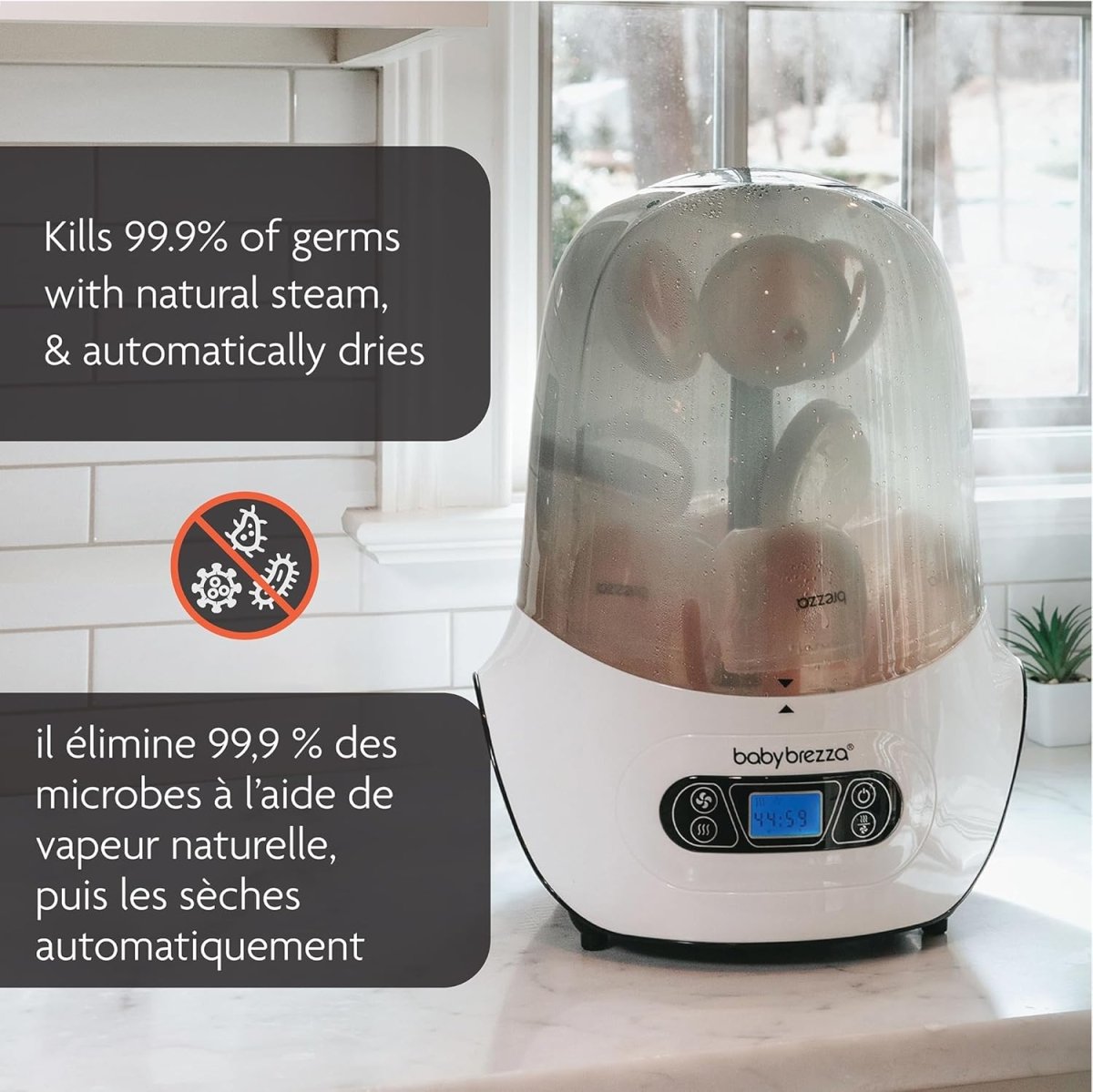 Baby Brezza Baby Bottle Sterilizer and Dryer Machine – Electric Steam Sterilization - Universal Fit - Pacifiers, Glass, Plastic, and Newborn Feeding Bottles - LittleTreasures