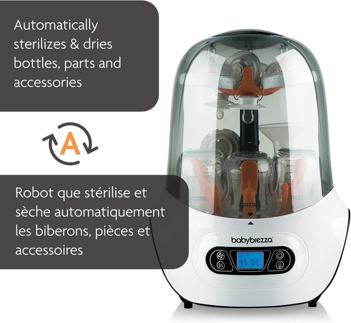 Baby Brezza Baby Bottle Sterilizer and Dryer Machine – Electric Steam Sterilization - Universal Fit - Pacifiers, Glass, Plastic, and Newborn Feeding Bottles - LittleTreasures