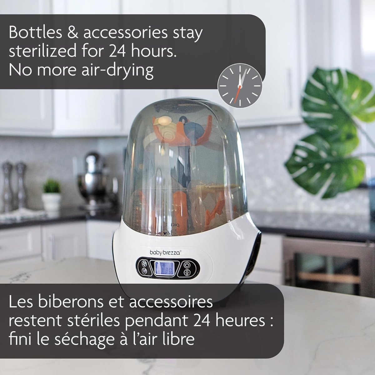 Baby Brezza Baby Bottle Sterilizer and Dryer Machine – Electric Steam Sterilization - Universal Fit - Pacifiers, Glass, Plastic, and Newborn Feeding Bottles - LittleTreasures