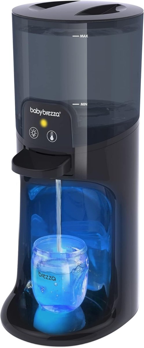 Baby Brezza Instant Warmer Advanced with LED Nightlight - Replaces Traditional Baby Bottle - Instantly Dispense Warm Water at Perfect Baby Bottle Temperature - 24/7, Black,1.0 Count - LittleTreasures