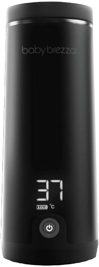 Baby Brezza SuperFast Portable Baby Bottle Warmer – 3x Faster - Travel Breastmilk Warmer and Formula Warmer - Safe, Even Heating - Up to 9oz - No Adapters, Black - LittleTreasures
