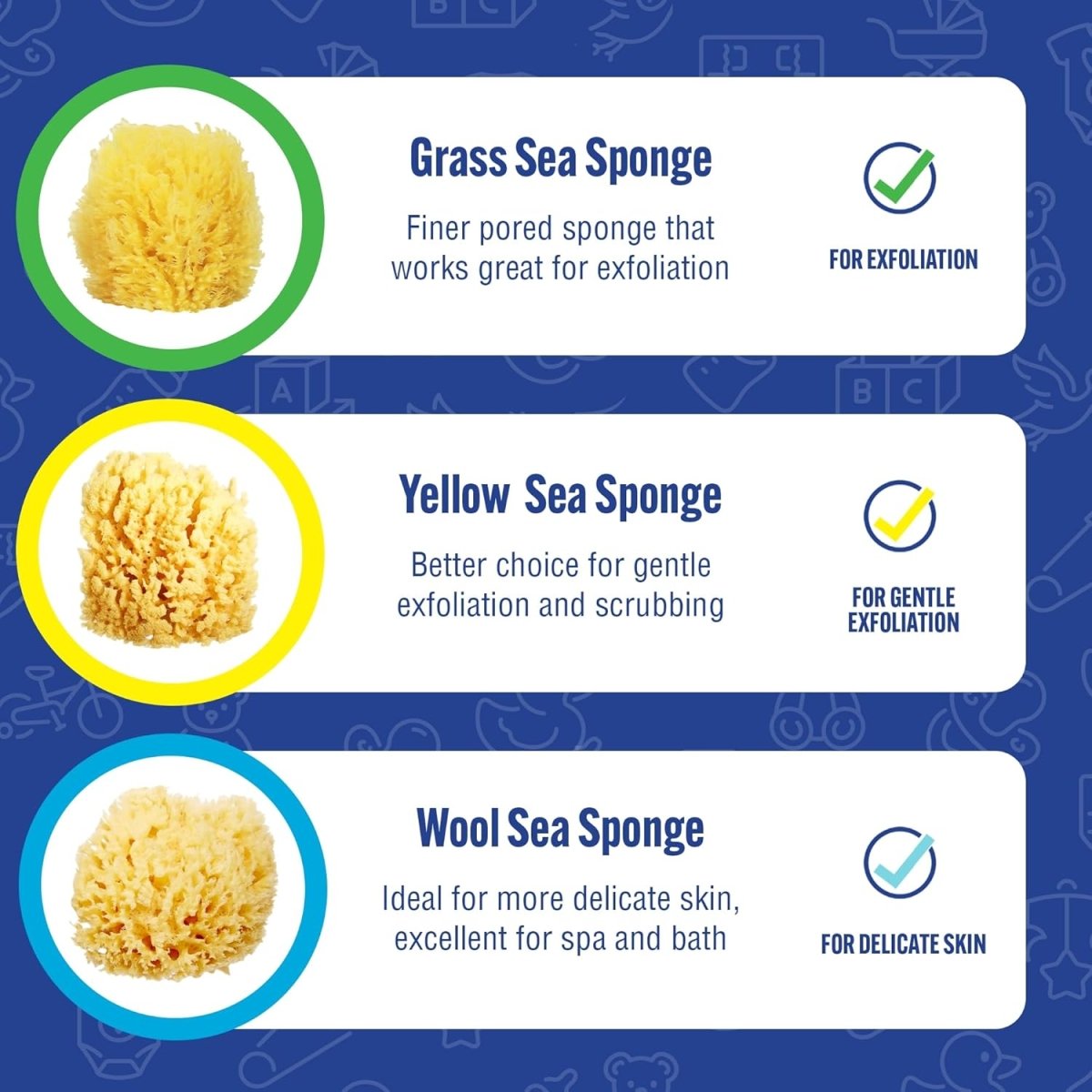 Baby Buddy Natural Wool Sea Sponge, Newborn Bath Time Essential, Ultra Soft for Delicate Skin, Hypoallergenic and Biodegradable, 1 pack - LittleTreasures