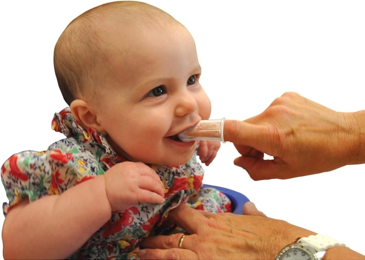 Baby Buddy Silicone Finger Toothbrush, Blue - LittleTreasures