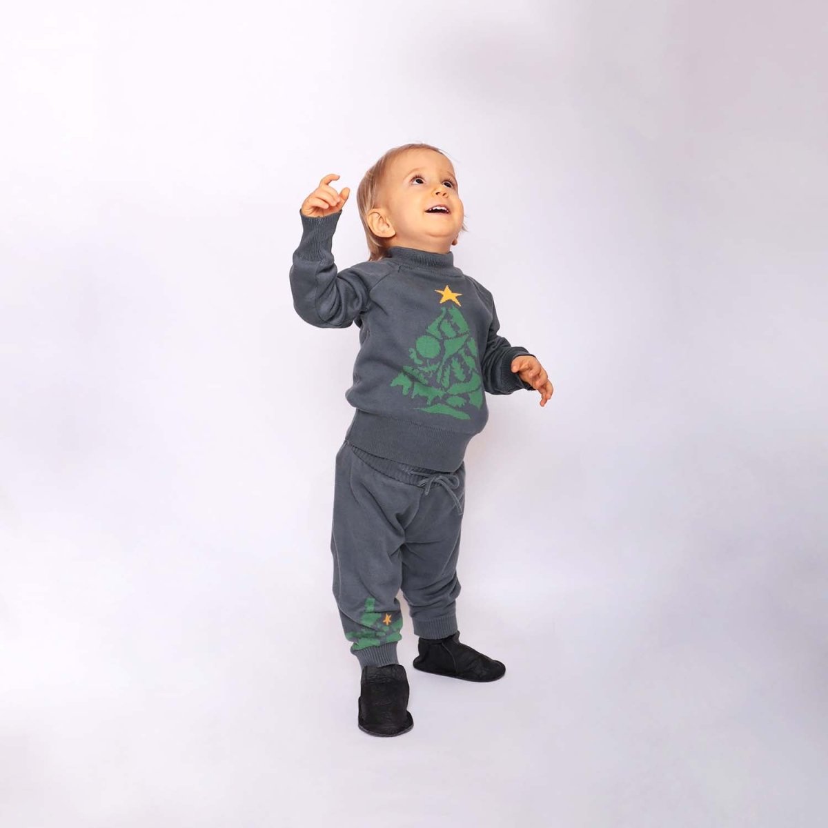 Baby Christmas Leggings in Grey - LittleTreasures