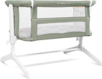 Baby Delight Beside Me Serenity Bassinet | Lightweight Bedside Sleeper & Baby Bassinet | 7 - Position Height Adjustment | 100% GOTS Certified Organic Cotton Fabric | Organic Sage - LittleTreasures