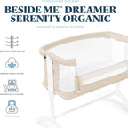 Baby Delight™ Serenity Bedside Bassinet - Adjustable & Cozy - LittleTreasures