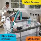 Baby Einstein Kick & Snooze 3 - in - 1 Music & Learning Playard - LittleTreasures