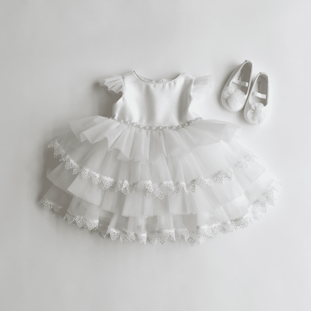 Baby Eva's Frilly Dress - LittleTreasures