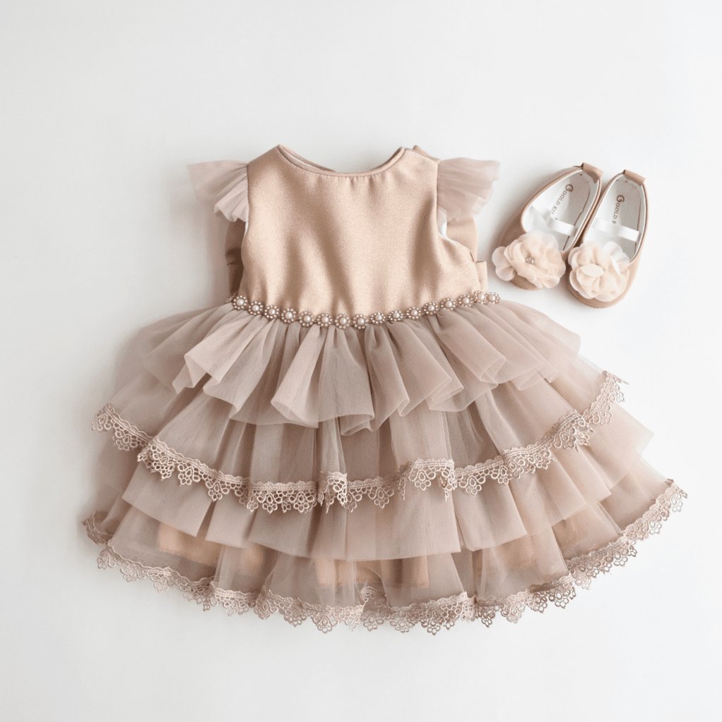 Baby Eva's Frilly Dress - LittleTreasures