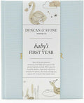 Baby First Year Book - Heirloom Keepsake Baby Memory Book to Record Important Milestones, Photos & More - Pregnancy Books (Sky Blue,112 Pages) - LittleTreasures