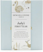 Baby First Year Book - Heirloom Keepsake Baby Memory Book to Record Important Milestones, Photos & More - Pregnancy Books (Sky Blue,112 Pages) - LittleTreasures