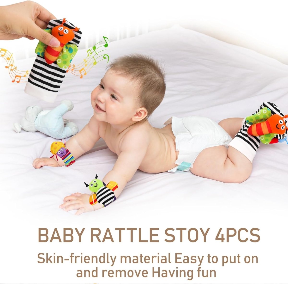 Baby Gift Set,Baby Shower Gifts,New Mom Gifts for Women, 0 - 6 Months for Newborn Essentials Infant Rattle Socks,Blanket Onesies Baby Gift Basket for Girls Boys - LittleTreasures