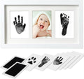 Baby Hand and Footprint Kit,Inkless Baby Handprint Kit with 2 Safe Clean - Touch Ink Pads and a Wooden Baby Picture Frames for Newborn,Baby Gifts for New Parent,Grandparent,Baby Shower - LittleTreasures
