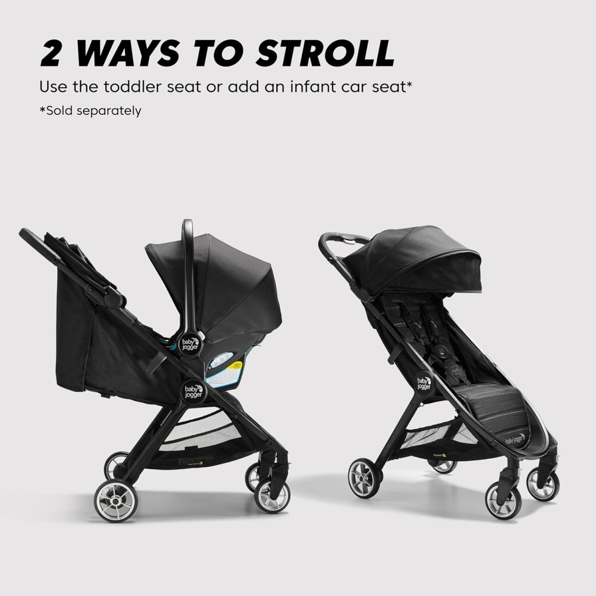 Baby Jogger City Tour 2 Single Stroller, Jet - LittleTreasures