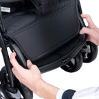 BABY JOY Double Stroller, Foldable Lightweight Twin Stroller with Tandem Seating, Adjustable Backrest/Canopy/Footrest, 5 - Point Harness & Storage Basket for Newborn and Toddler (Black) - LittleTreasures