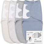 Baby Swaddle Sack, Organic Swaddle Blanket, Newborn Swaddle Sleep Sacks, Adjustable Infant Swaddle Wrap, Easy Swaddles for Boy Girl 0 - 3 Month, Baby Essentials, Nursery Swaddling, 3 - Pack, Grey - LittleTreasures