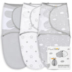 Baby Swaddle Sack, Organic Swaddle Blanket, Newborn Swaddle Sleep Sacks, Adjustable Infant Swaddle Wrap, Easy Swaddles for Boy Girl 0 - 3 Month, Baby Essentials, Nursery Swaddling, 3 - Pack, Grey - LittleTreasures