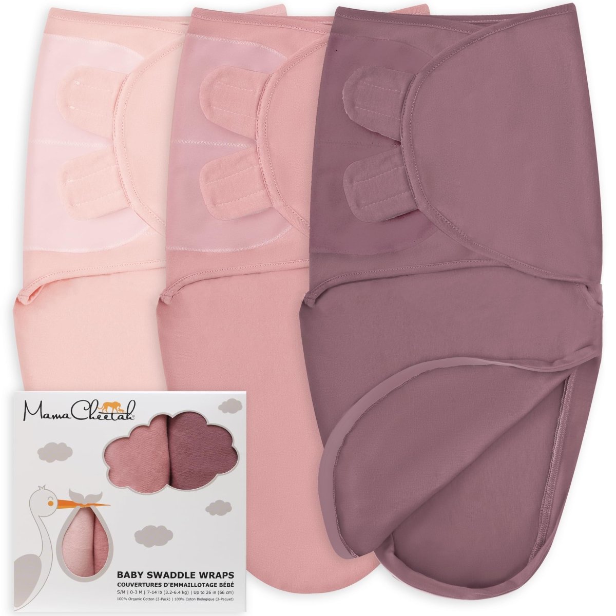 Baby Swaddle Sack, Organic Swaddle Blanket, Newborn Swaddle Sleep Sacks, Adjustable Infant Swaddle Wrap, Easy Swaddles for Boy Girl 0 - 3 Month, Baby Essentials, Nursery Swaddling, 3 - Pack, Grey - LittleTreasures