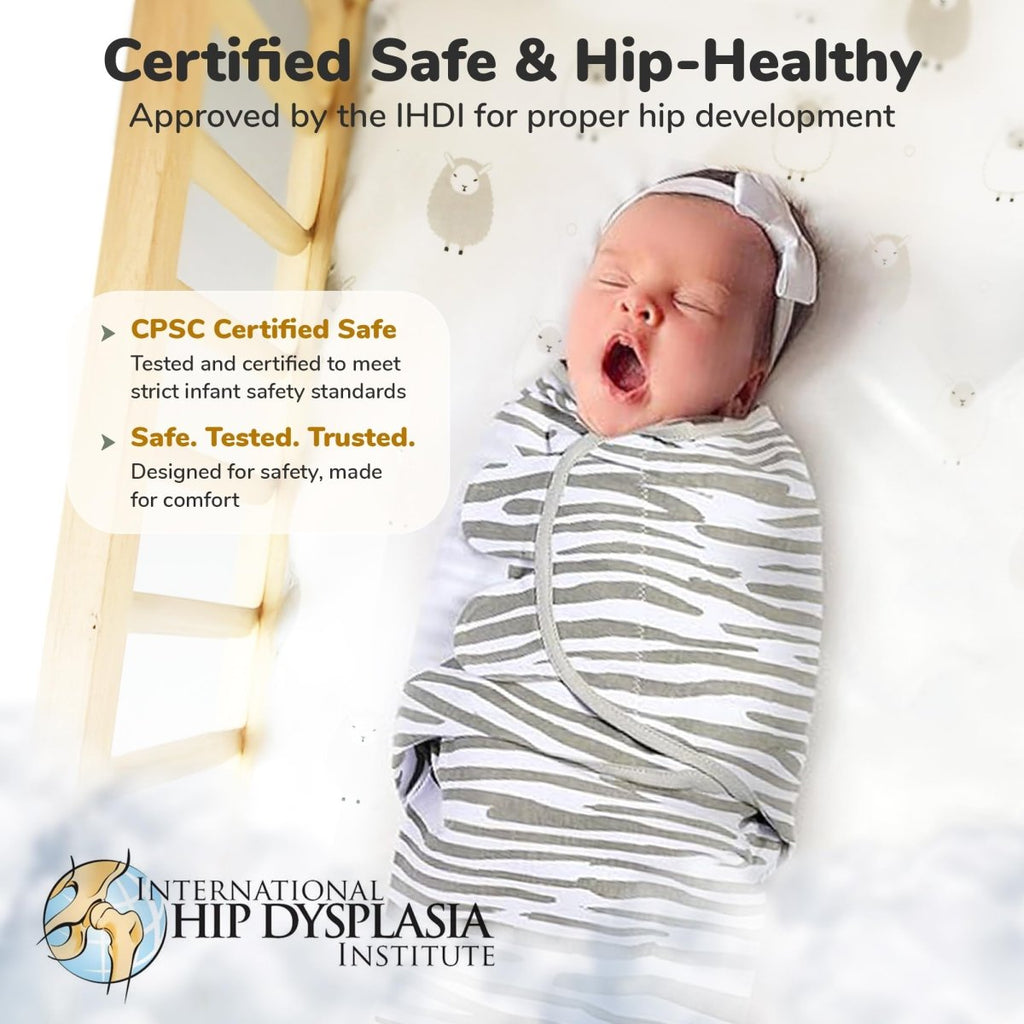 Baby Swaddle Sack, Organic Swaddle Blanket, Newborn Swaddle Sleep Sacks, Adjustable Infant Swaddle Wrap, Easy Swaddles for Boy Girl 0 - 3 Month, Baby Essentials, Nursery Swaddling, 3 - Pack, Grey - LittleTreasures