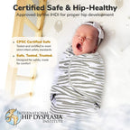 Baby Swaddle Sack, Organic Swaddle Blanket, Newborn Swaddle Sleep Sacks, Adjustable Infant Swaddle Wrap, Easy Swaddles for Boy Girl 0 - 3 Month, Baby Essentials, Nursery Swaddling, 3 - Pack, Grey - LittleTreasures