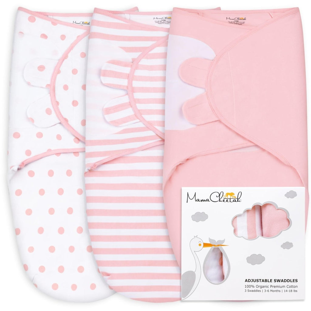 Baby Swaddle Sack, Organic Swaddle Blanket, Newborn Swaddle Sleep Sacks, Adjustable Infant Swaddle Wrap, Easy Swaddles for Boy Girl 0 - 3 Month, Baby Essentials, Nursery Swaddling, 3 - Pack, Grey - LittleTreasures