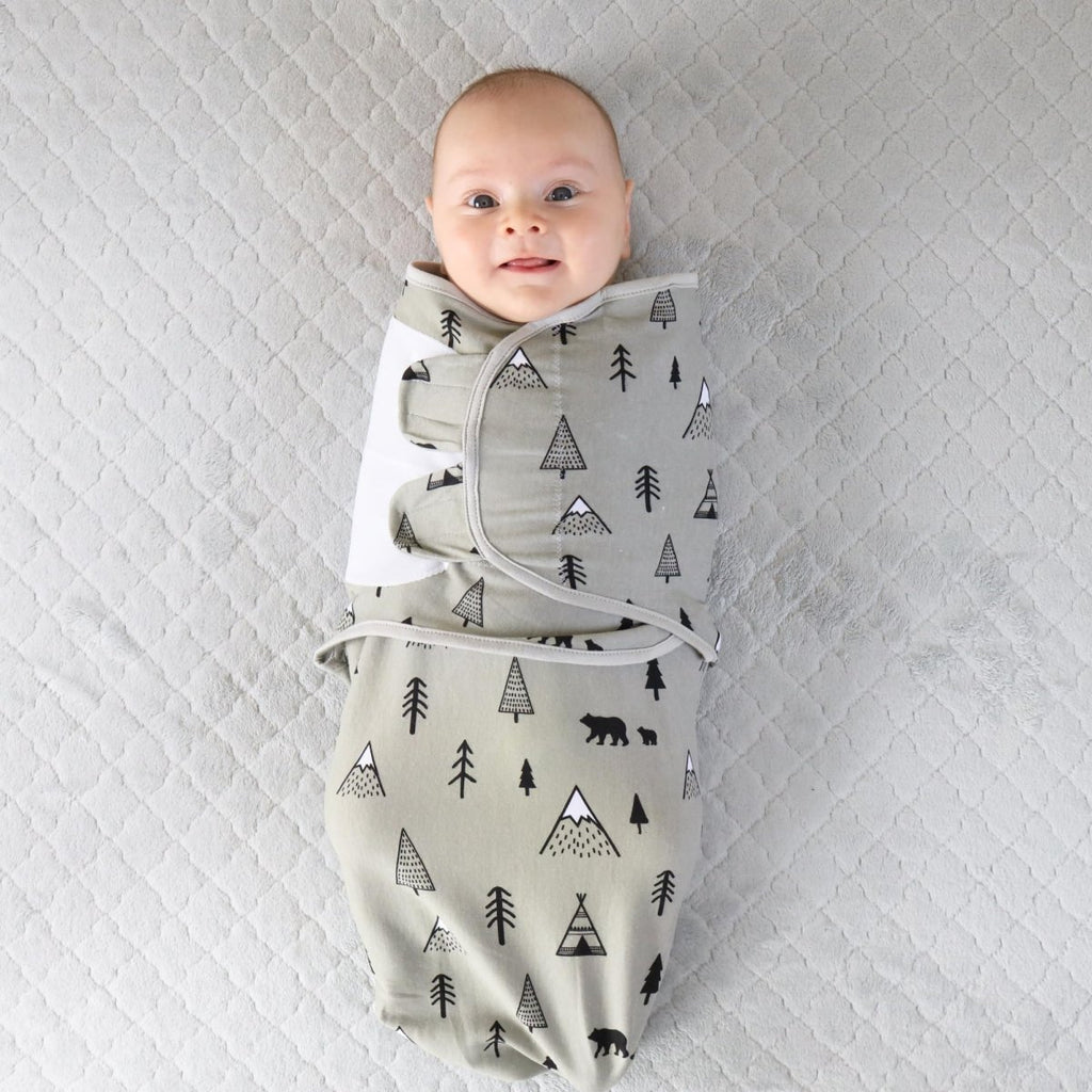 Baby Swaddle Sack, Organic Swaddle Blanket, Newborn Swaddle Sleep Sacks, Adjustable Infant Swaddle Wrap, Easy Swaddles for Boy Girl 0 - 3 Month, Baby Essentials, Nursery Swaddling, 3 - Pack, Grey - LittleTreasures