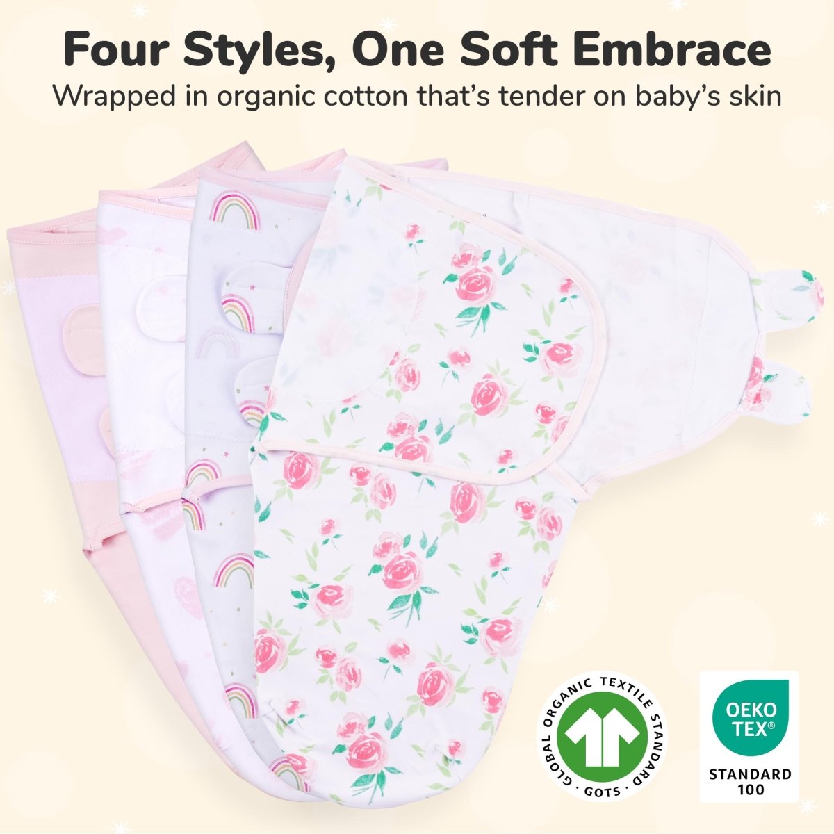 Baby Swaddle Sack, Organic Swaddle Blanket, Newborn Swaddle Sleep Sacks, Adjustable Infant Swaddle Wrap, Easy Swaddles for Boy Girl 0 - 3 Month, Baby Essentials, Nursery Swaddling, 3 - Pack, Grey - LittleTreasures