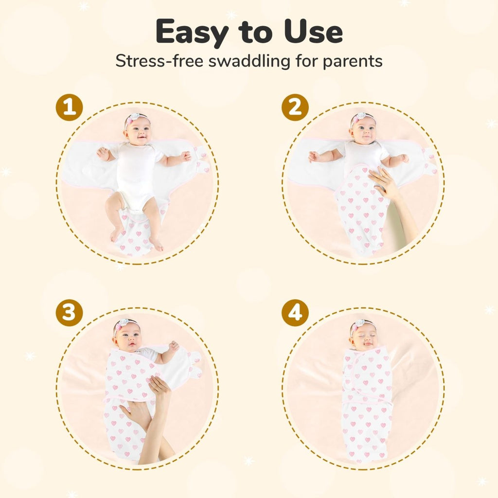 Baby Swaddle Sack, Organic Swaddle Blanket, Newborn Swaddle Sleep Sacks, Adjustable Infant Swaddle Wrap, Easy Swaddles for Boy Girl 0 - 3 Month, Baby Essentials, Nursery Swaddling, 3 - Pack, Grey - LittleTreasures