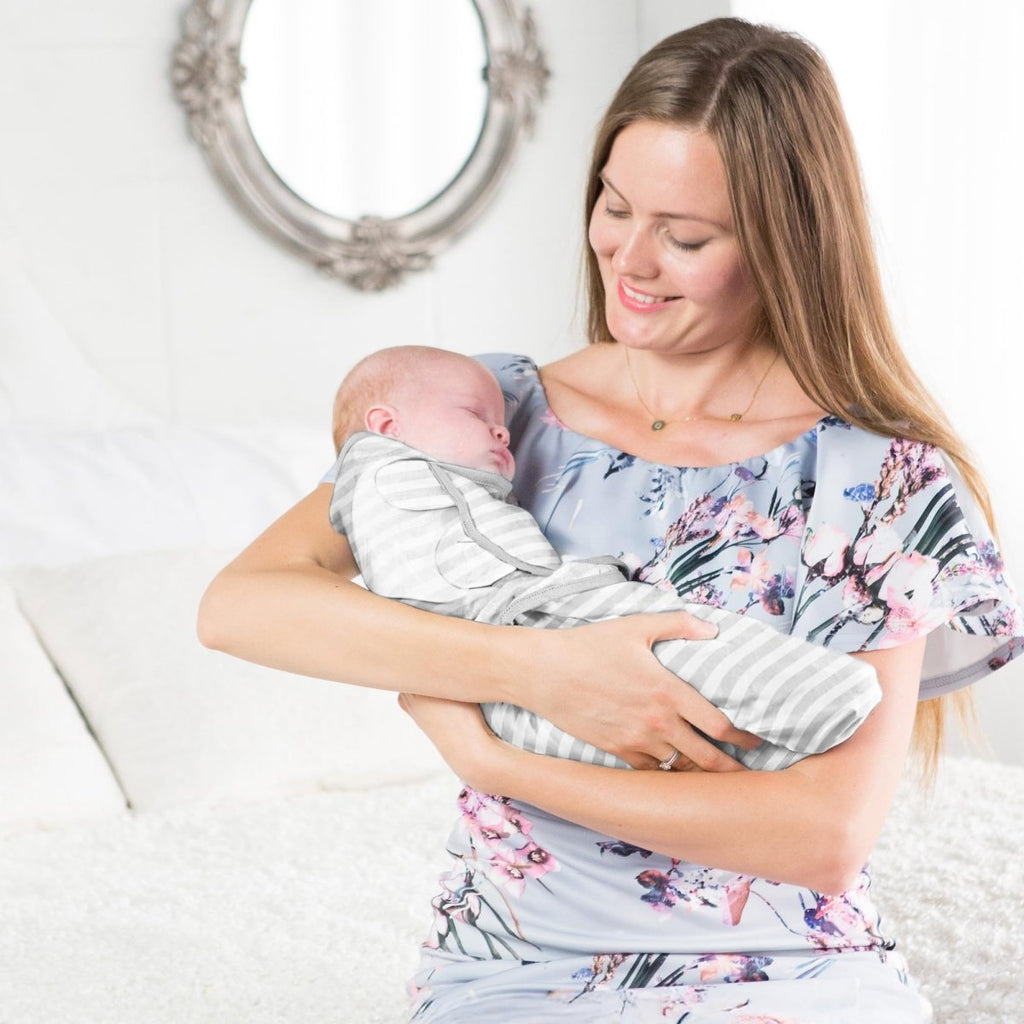 Baby Swaddle Sack, Organic Swaddle Blanket, Newborn Swaddle Sleep Sacks, Adjustable Infant Swaddle Wrap, Easy Swaddles for Boy Girl 0 - 3 Month, Baby Essentials, Nursery Swaddling, 3 - Pack, Grey - LittleTreasures