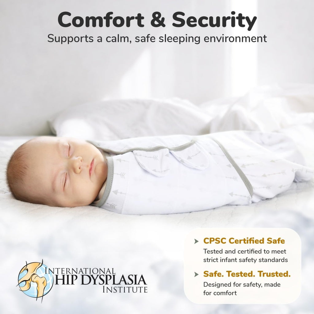 Baby Swaddle Sack, Organic Swaddle Blanket, Newborn Swaddle Sleep Sacks, Adjustable Infant Swaddle Wrap, Easy Swaddles for Boy Girl 0 - 3 Month, Baby Essentials, Nursery Swaddling, 3 - Pack, Grey - LittleTreasures