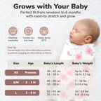 Baby Swaddle Sack, Organic Swaddle Blanket, Newborn Swaddle Sleep Sacks, Adjustable Infant Swaddle Wrap, Easy Swaddles for Boy Girl 0 - 3 Month, Baby Essentials, Nursery Swaddling, 3 - Pack, Grey - LittleTreasures