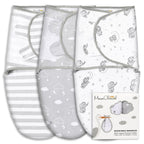 Baby Swaddle Sack, Organic Swaddle Blanket, Newborn Swaddle Sleep Sacks, Adjustable Infant Swaddle Wrap, Easy Swaddles for Boy Girl 0 - 3 Month, Baby Essentials, Nursery Swaddling, 3 - Pack, Grey - LittleTreasures