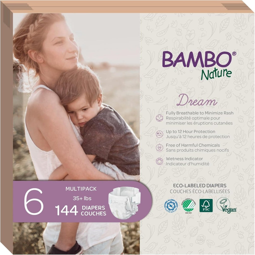 Bambo Nature Premium Eco - Friendly Baby Diapers (SIZES 1 TO 6 AVAILABLE), Size 5, 25 Count - LittleTreasures